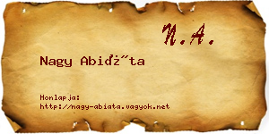 Nagy Abiáta névjegykártya