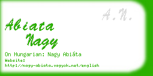 abiata nagy business card